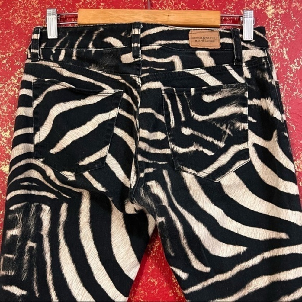 RALPH LAUREN DENIM & SUPPLY Side Zippers Zebra Skinny Jeans 28 - Picture 8 of 14